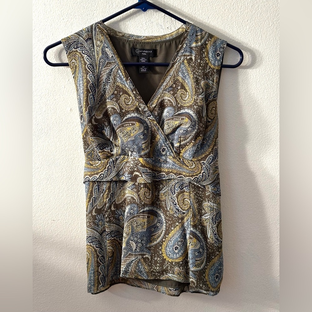 Context Brown Blouse and skirt set